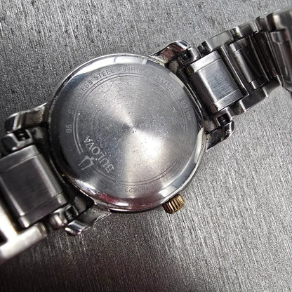 Bulova Diamond Watch Women 26mm MOP Dial Two Tone Date Round 98R107 New Batt 7810