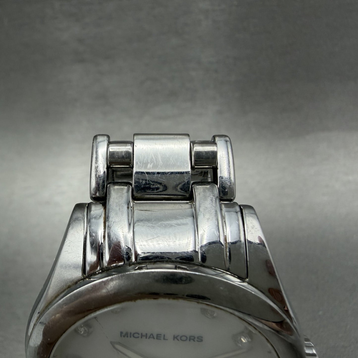 Michael Kors Watch Women 40mm MOP Dial Silver Tone Round MK5325 New battery4