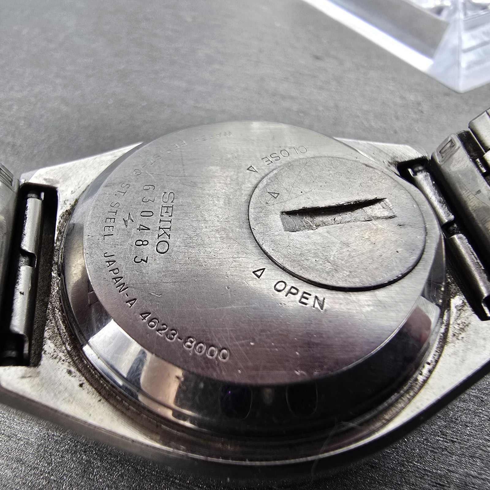 Seiko Type II Watch Men 36mm Silver Dial Silver Tone Daydate 4623-8000 New Batt9