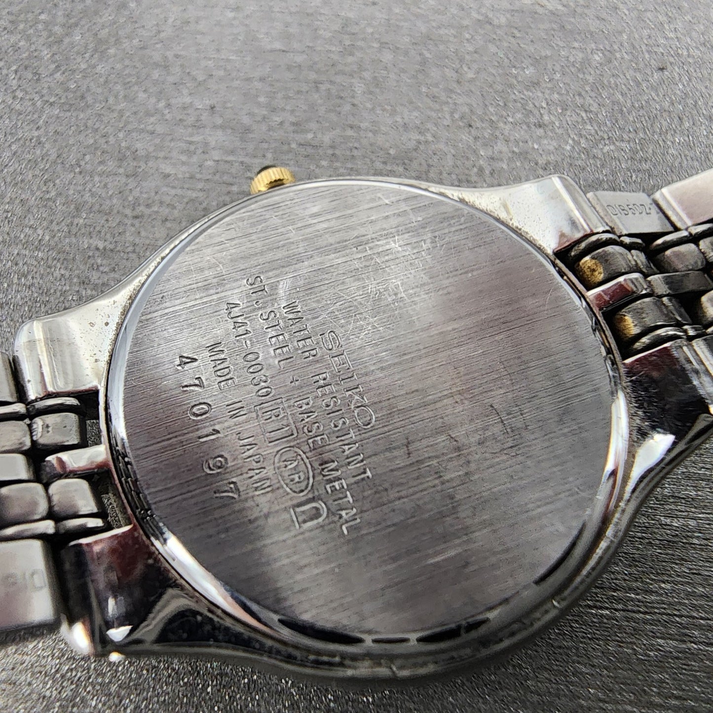 Seiko Exceline Watch Women 25mm Cream Dial Two Tone Round 4J41-0030 New Battery