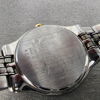 Seiko Exceline Watch Women 25mm Cream Dial Two Tone Round 4J41-0030 New Battery