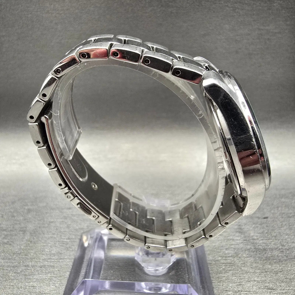 Seiko Alba Watch Men 36mm White Dial Silver Tone Date Round VJ42-KDG0 New Batt8