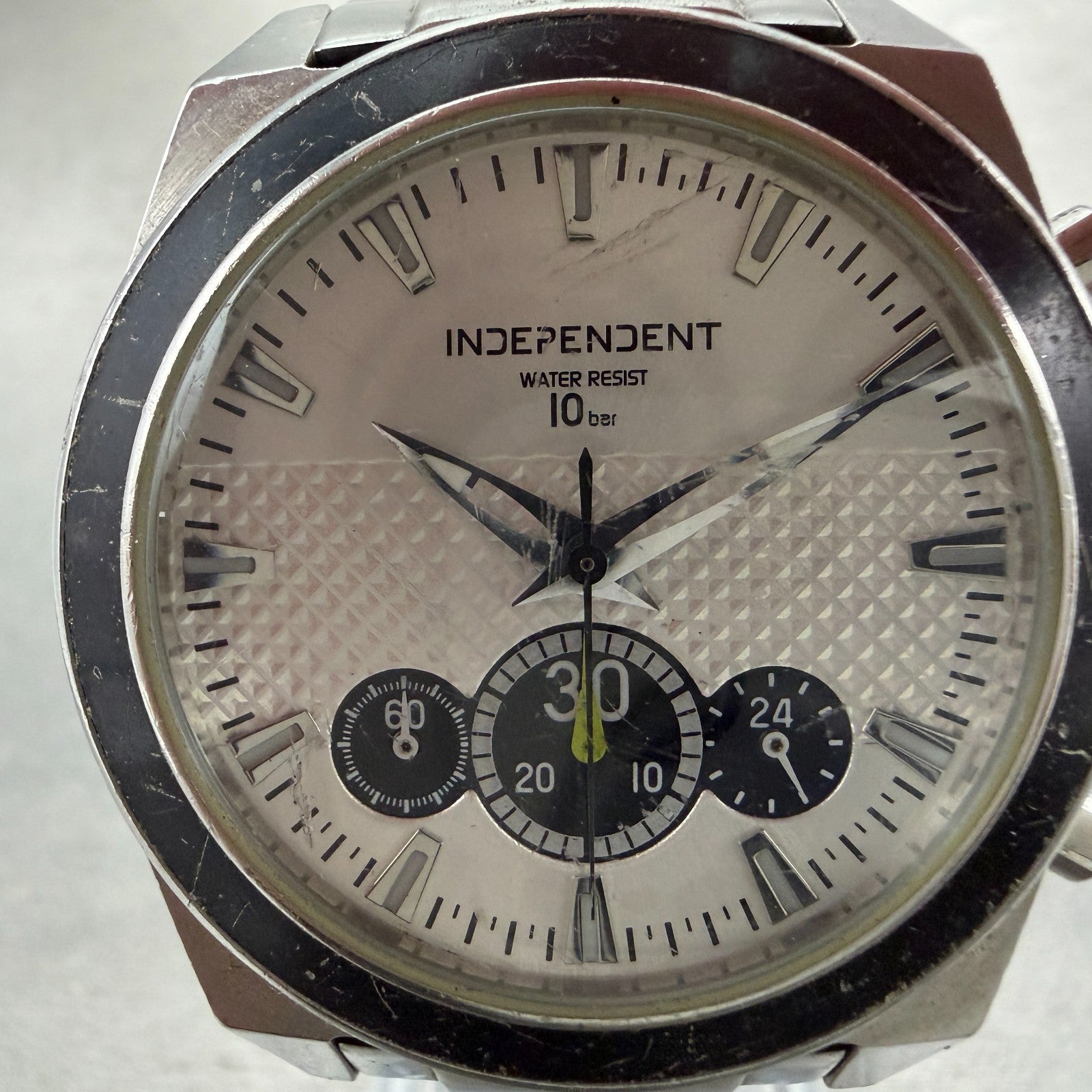 Citizen Independent Chronograph Watch Men 40mm Silver Dial Steel New Battery1