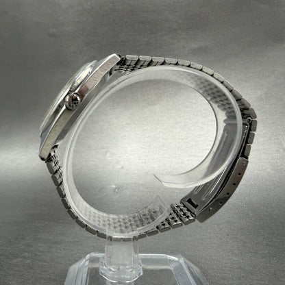Seiko Lord Matic Watch Men 35mm White Dial Silver Daydate 5606-7000 READ!!! Runs6