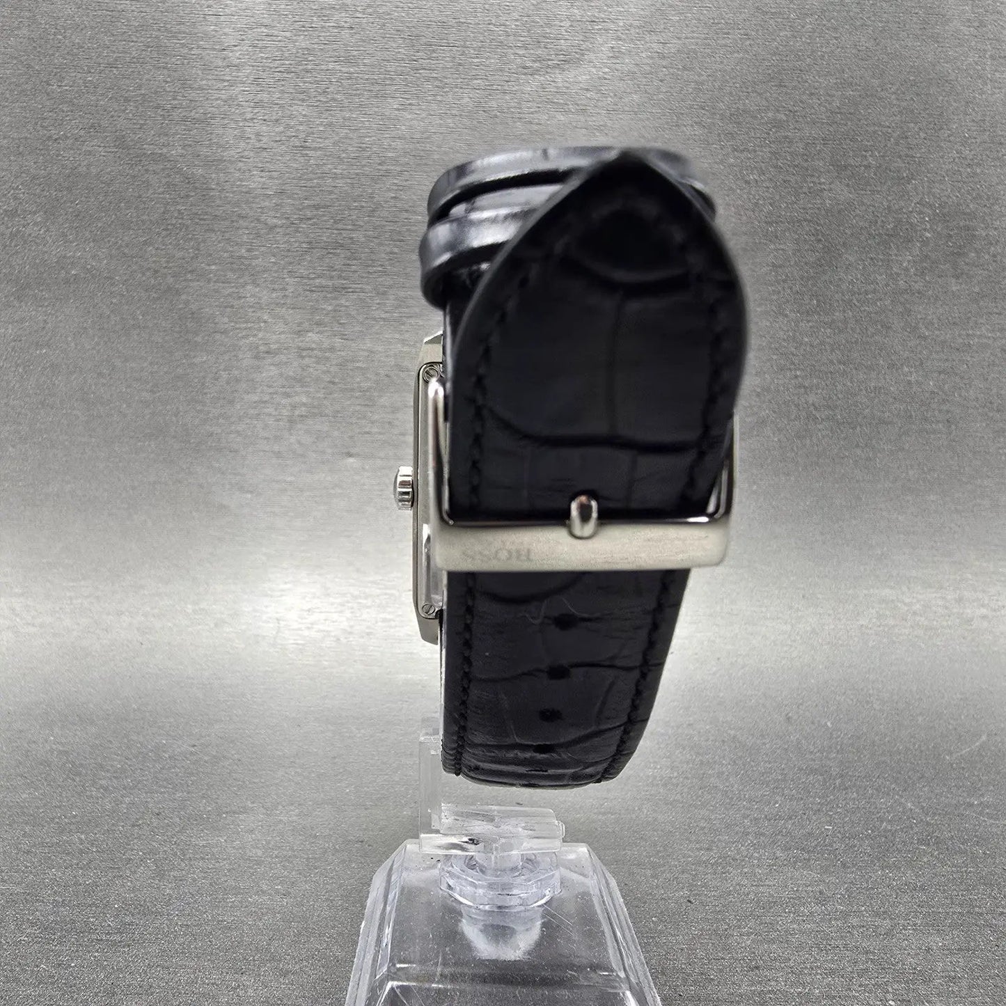 Hugo Boss Classico watch Men 31mm Black Dial Steel Date Rectangle New Battery7