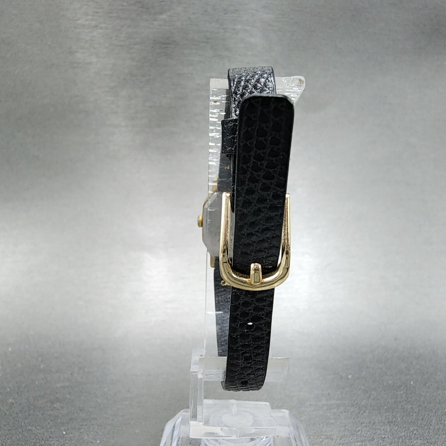 Seiko Watch Women 16mm Gold Dial Gold Tone Octagon 2C20-5769 New Battery