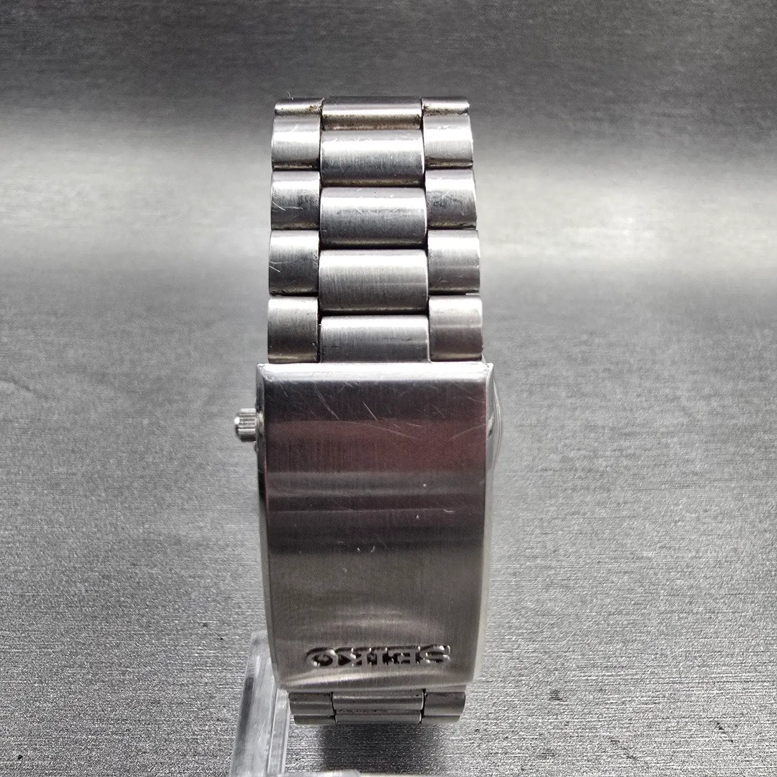 Seiko SilverWave Watch Men 36mm Silver Dial Silver Tone Daydate 8229-8000 NewBat7