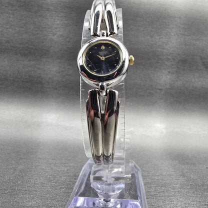 Seiko Watch Women 17mm Black Dial Silver Tone Round 1F20-0H29 New Battery5