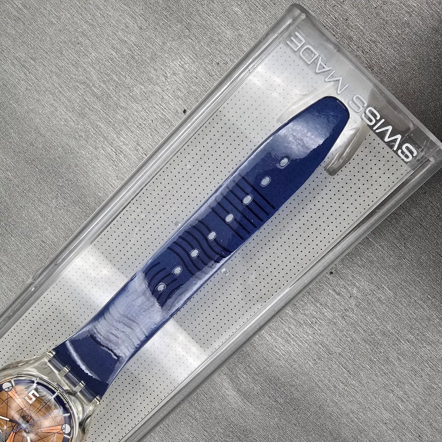 Swatch The Fifth Element Watch Men 34mm Clear Case GK260 New Battery7