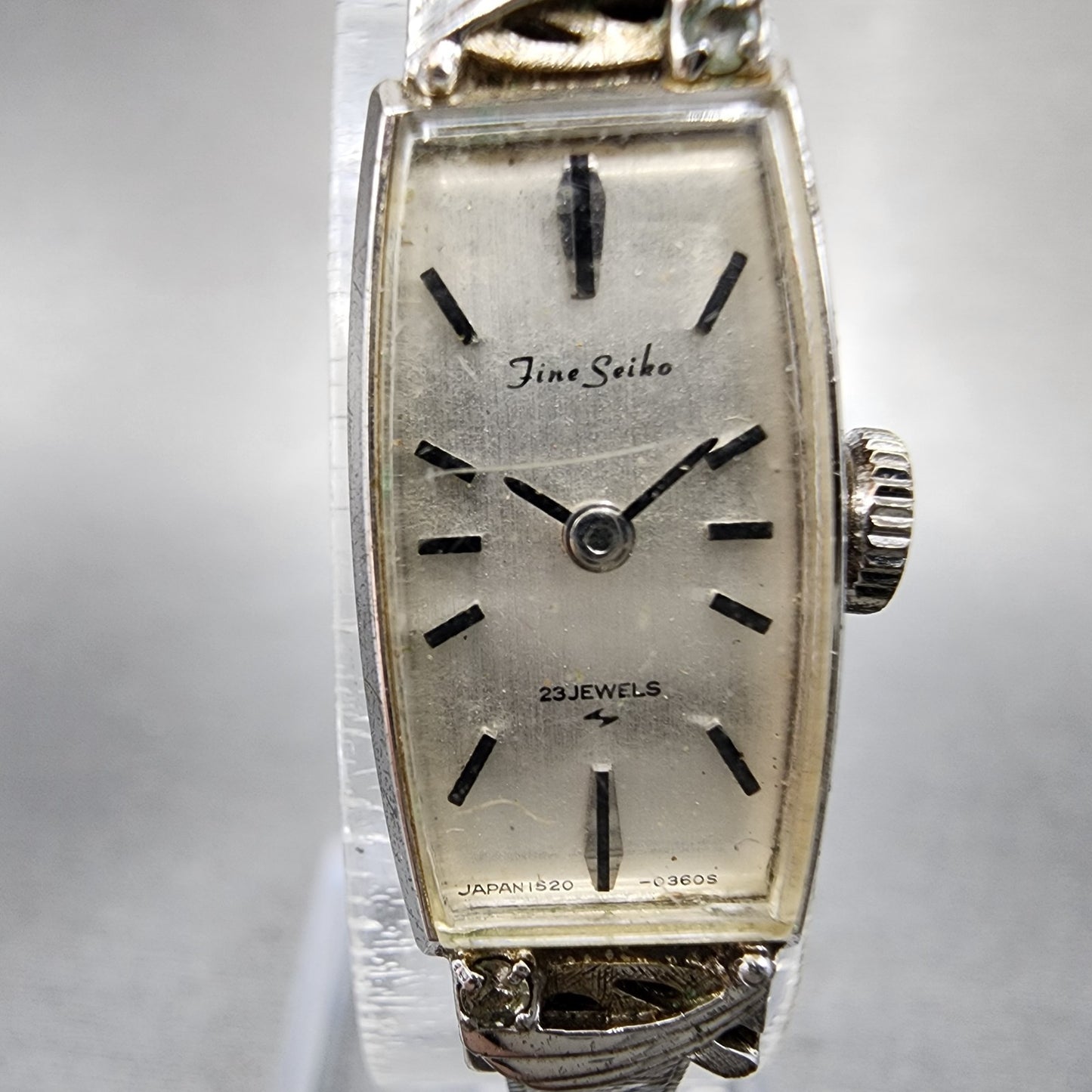 Seiko Fine Seiko Watch Women 12mm Silver Dial Silver Tone Manual 15203370 Runs1