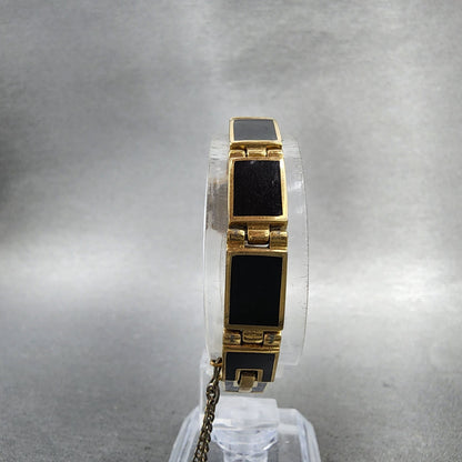 Seiko Alba Watch Women 16mm Black Dial Black & Gold Tone V2325780 New Battery7