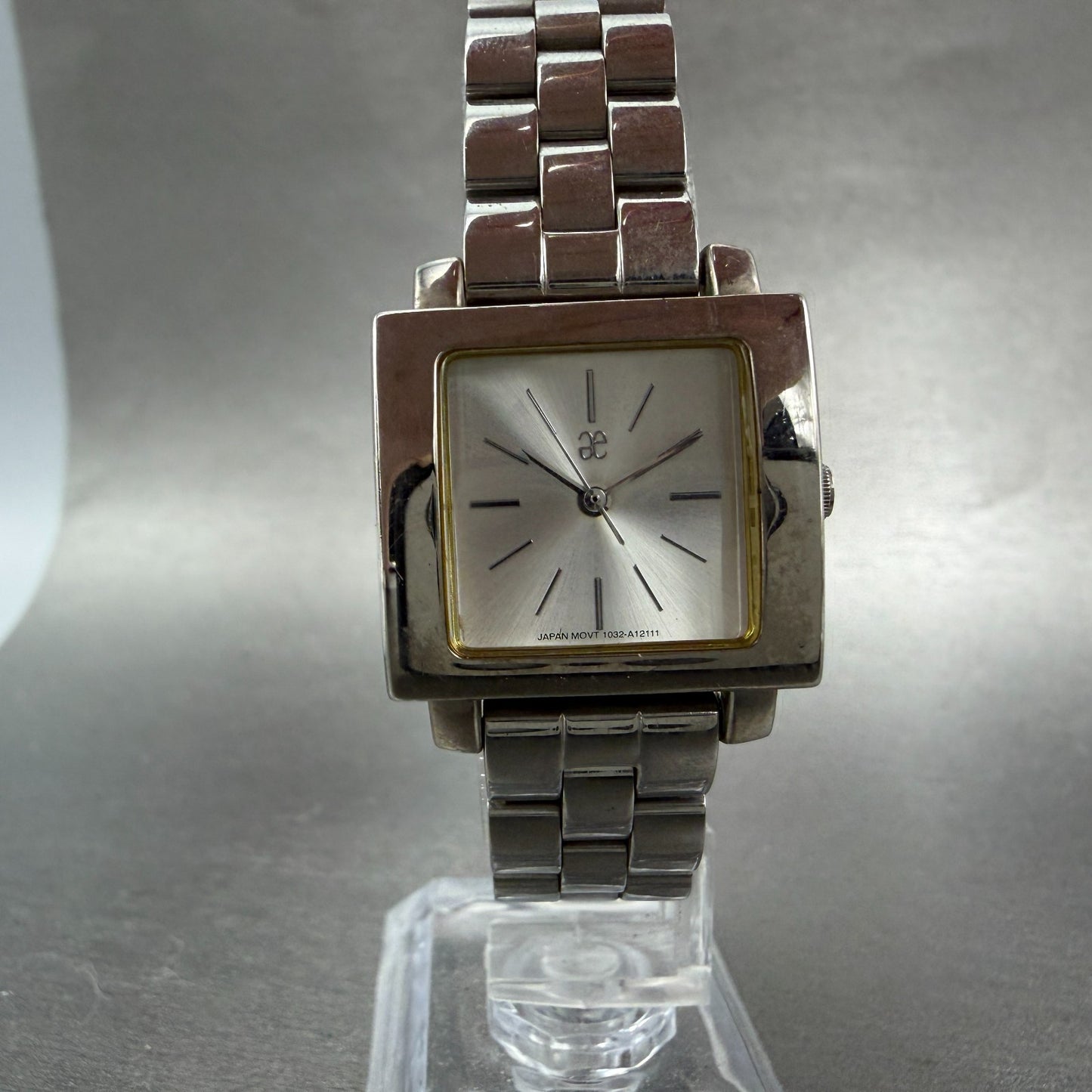Citizen Watch Women 25mm Silver Dial Silver Tone Rectangle 1032-A05699 New batt5