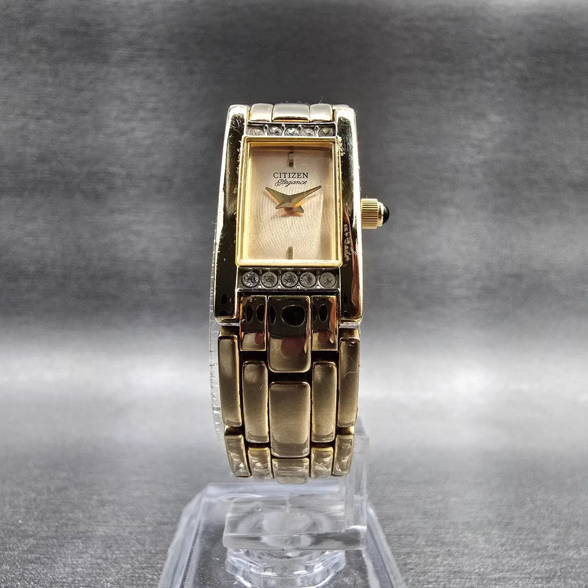 Citizen Elegance Watch Women 13mm Gold Dial Gold Tone 5421-S91603 New Battery 675