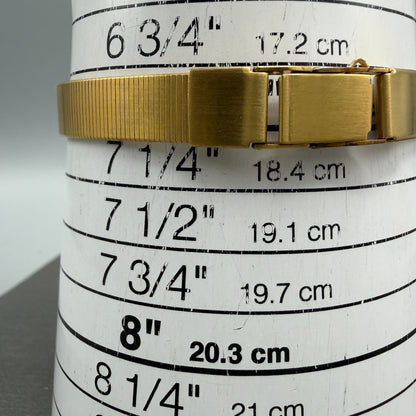 Seiko Watch Women 19mm Gold Dial Gold Tone Round 5420-5099 New Battery NOS10