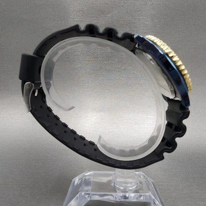 Citizen Dive Watch Men 40mm Gold Dial Blue Case Pepsi Bezel Round READ!!!!! Runs8