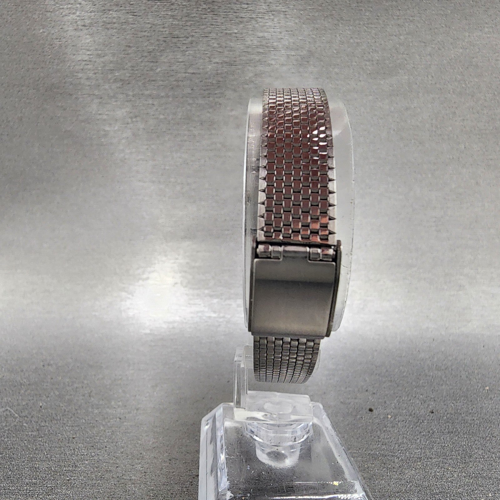 Seiko Tank Watch Women 17mm Silver Dial White Gold Plated Manual Wind Runs 11407