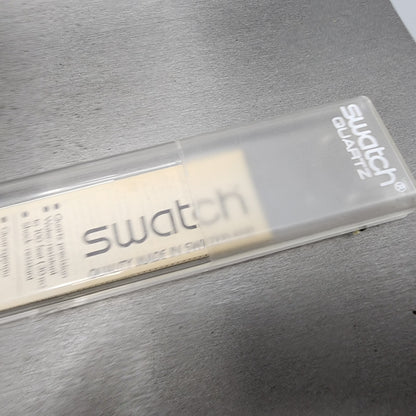 Swatch Pink Lady Watch Women 34mm Silver Dial Clear Date Round GP401 New Battery11