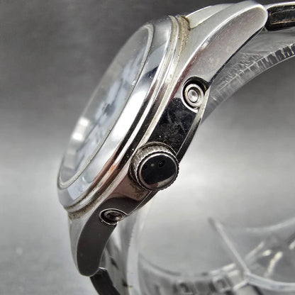 Citizen Reguno Watch Women 28mm White Dial Steel Atomic Solar Round Runs JDM3