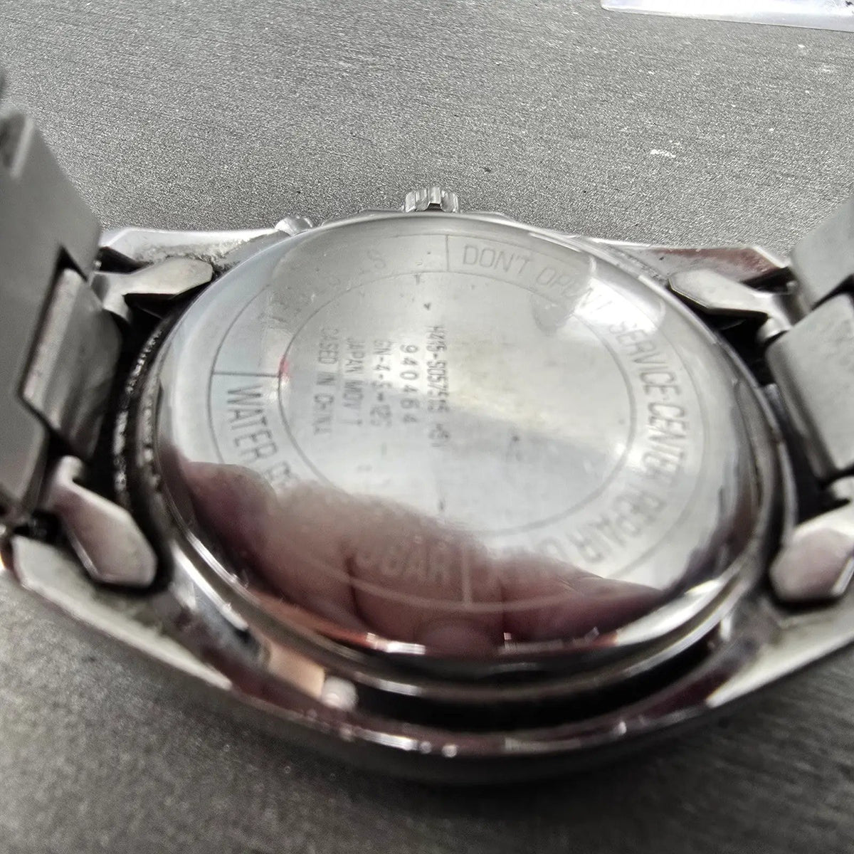 Citizen Reguno Atomic Solar Watch Men 38mm Cream Dial Silver Date PARTS JDM10