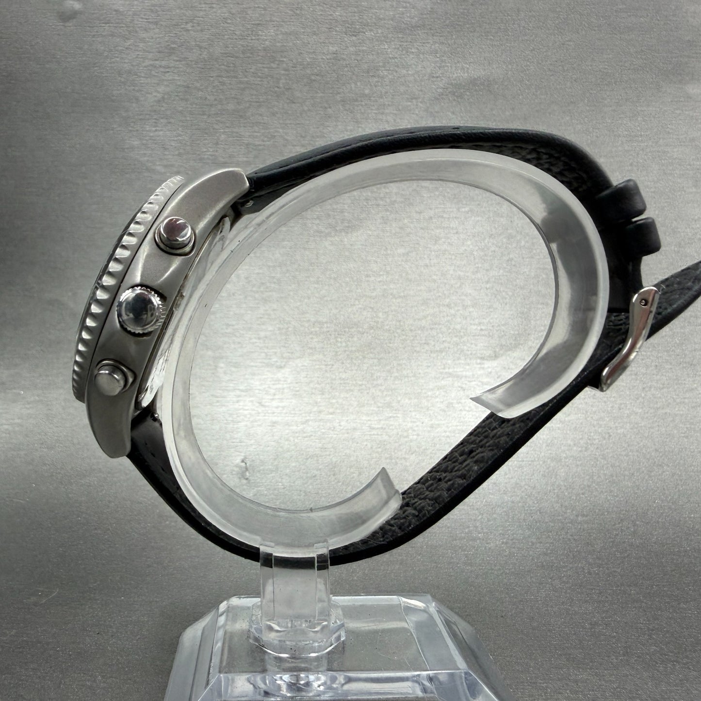 Stussy Tourmaster Chronograph Watch Men 40mm Black Dial Steel Date New Batt7