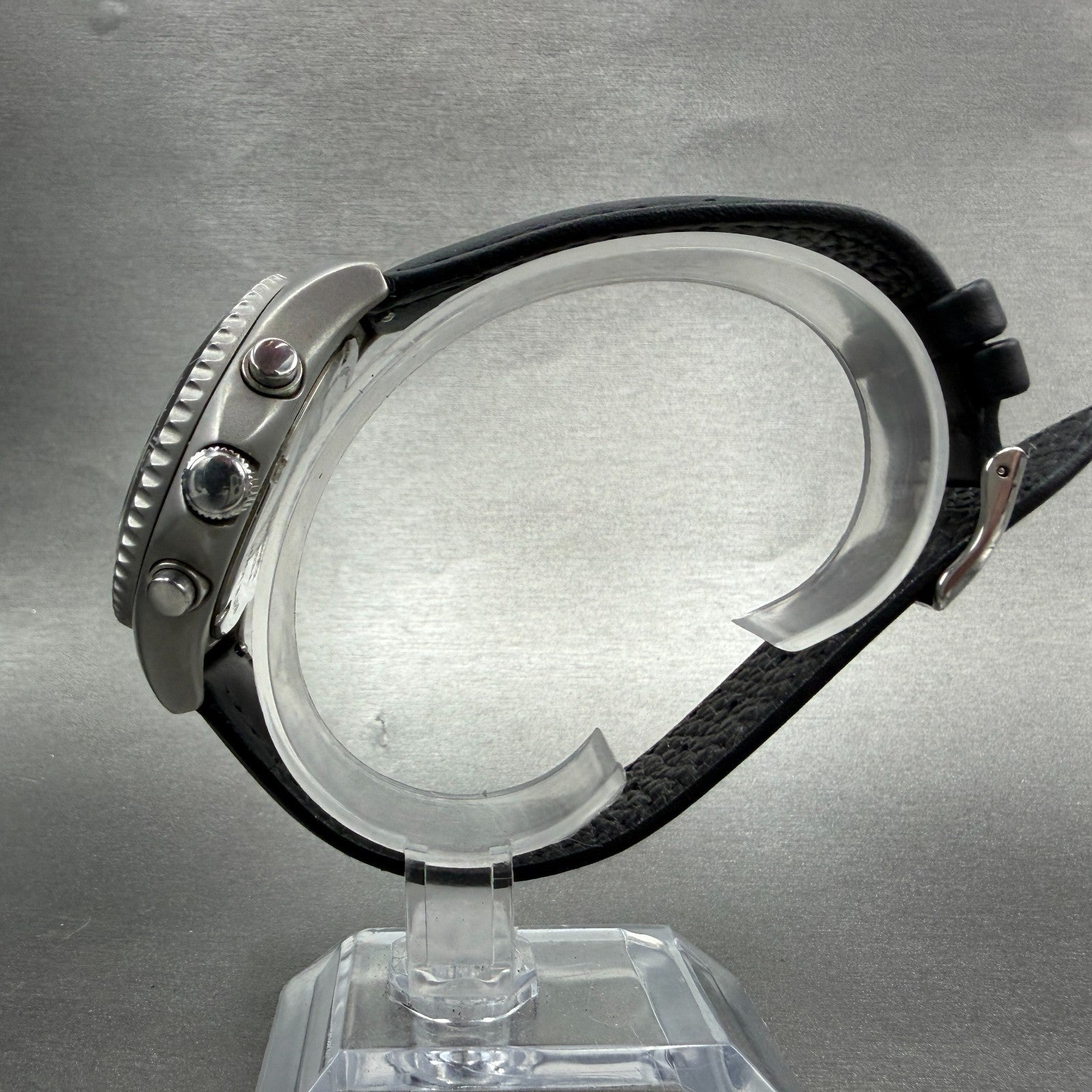 Stussy Tourmaster Chronograph Watch Men 40mm Black Dial Steel Date New Batt7