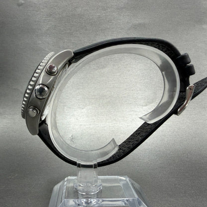 Stussy Tourmaster Chronograph Watch Men 40mm Black Dial Steel Date New Batt7