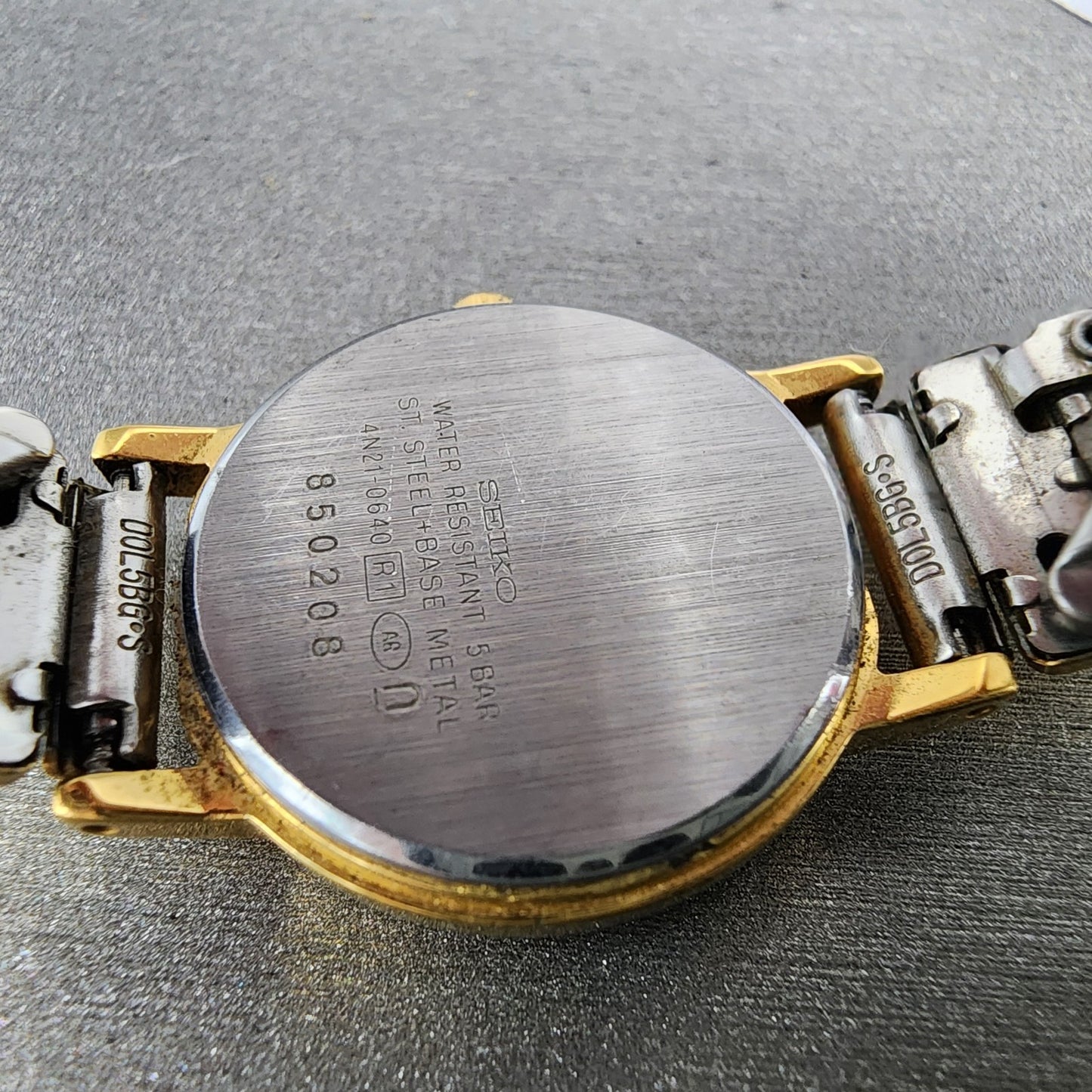 Seiko Spirit Watch Women 23mm Luminous Dial Gold Tone 4n210640 New Battery9