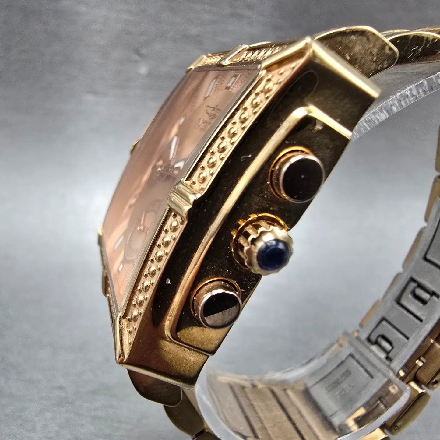 Invicta WildFlower Watch Women 33mm Rose Dial Rose Gold Tone Daydate New Battery2