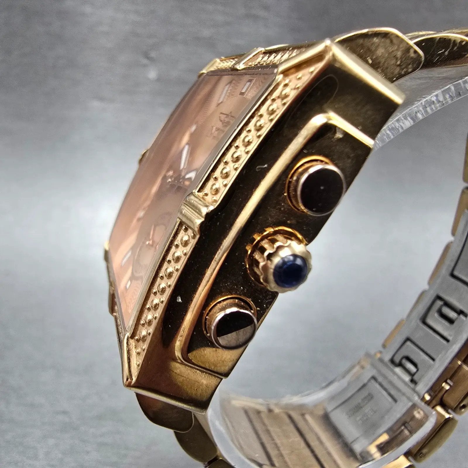 Invicta WildFlower Watch Women 33mm Rose Dial Rose Gold Tone Daydate New Battery2
