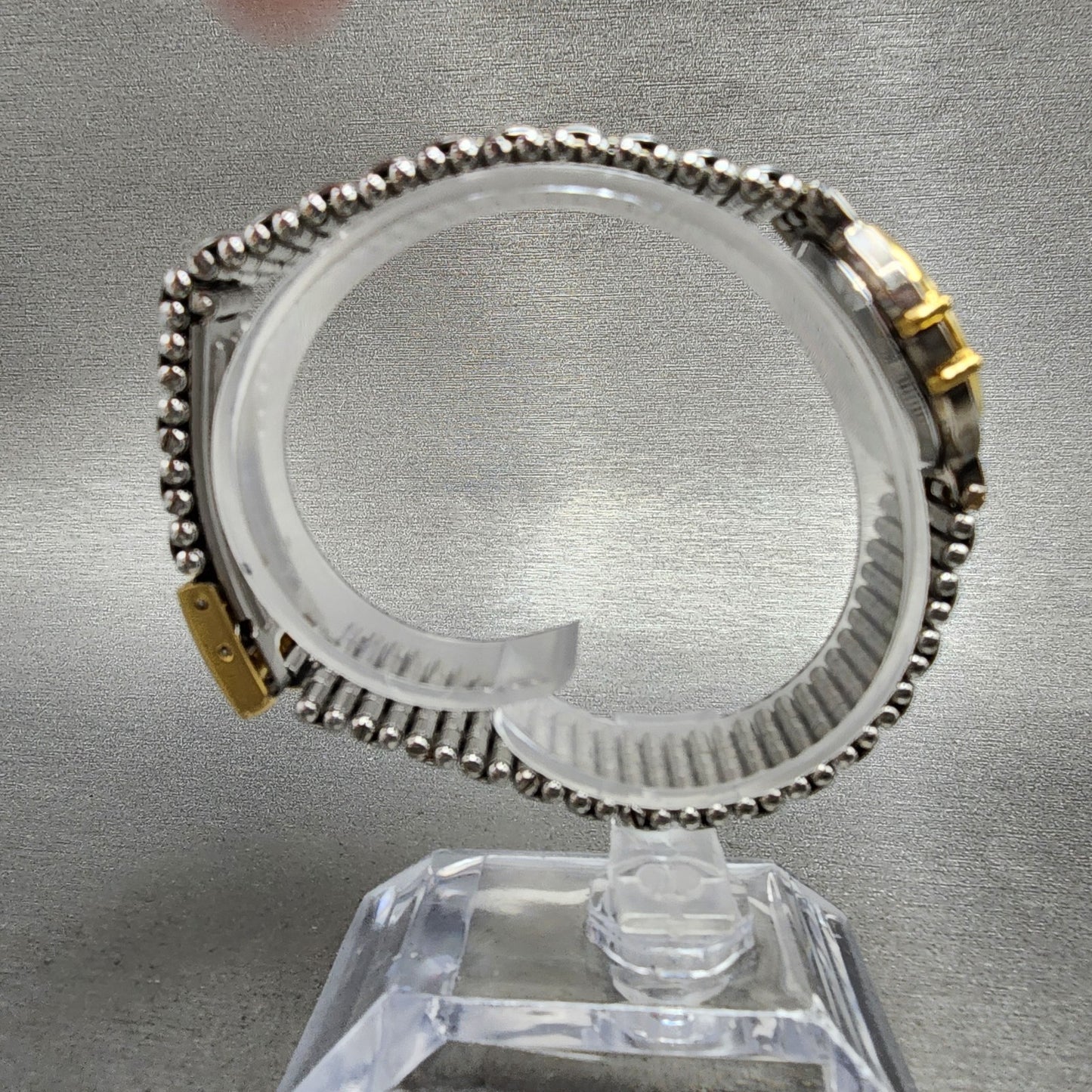 Bulova Watch Women 24mm Champagne Dial Two Tone Round Date New Battery VTG8