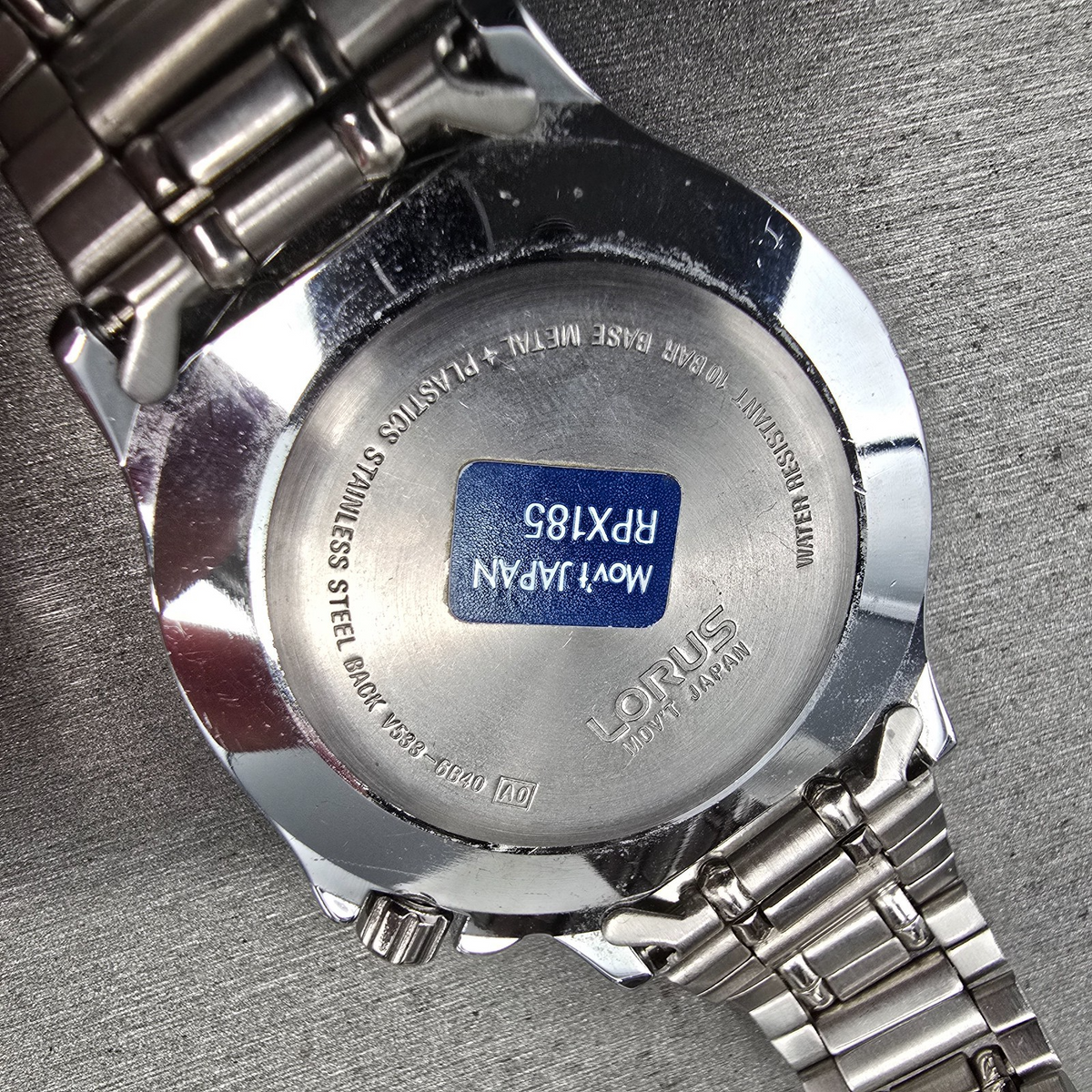 Lorus Sports Dive Watch Men 40mm Luminous Dial Daydate Round V533-6B40 New Batt10