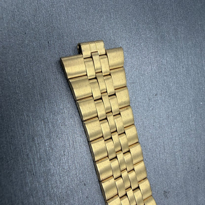Seiko SQ Bracelet 20mm Stainless Steel Gold Tone Tri Folding Clasp VTG Japan GF36
