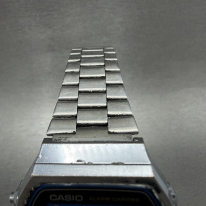 Casio A168 Illuminator Watch Men 36mm Digital Silver Tone Alarm Chrono NewBat A14