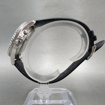 Nissan NISMO Chronograph Watch Men 40mm Black Dial Steel Date Round New Battery7