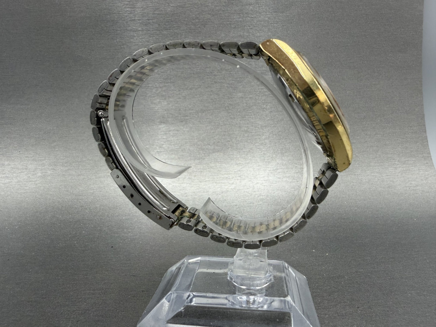 Seiko Automatic Watch Men 38mm Champagne Dial Two Tone Daydate 63098009 Runs8