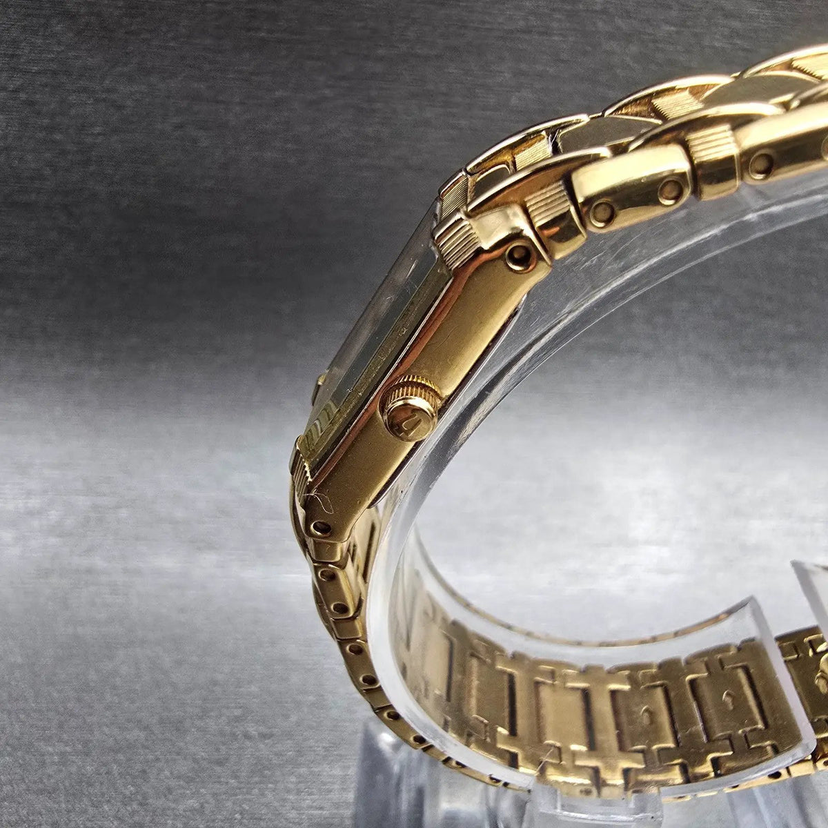 Bulova Tank Watch Women 15mm MOP Dial Gold Tone Rectangle 97Y00 New Battery2