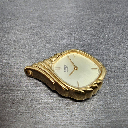 Seiko Necklace Watch Women 24mm Champagne Dial Gold Tone 23205940 New Battery3