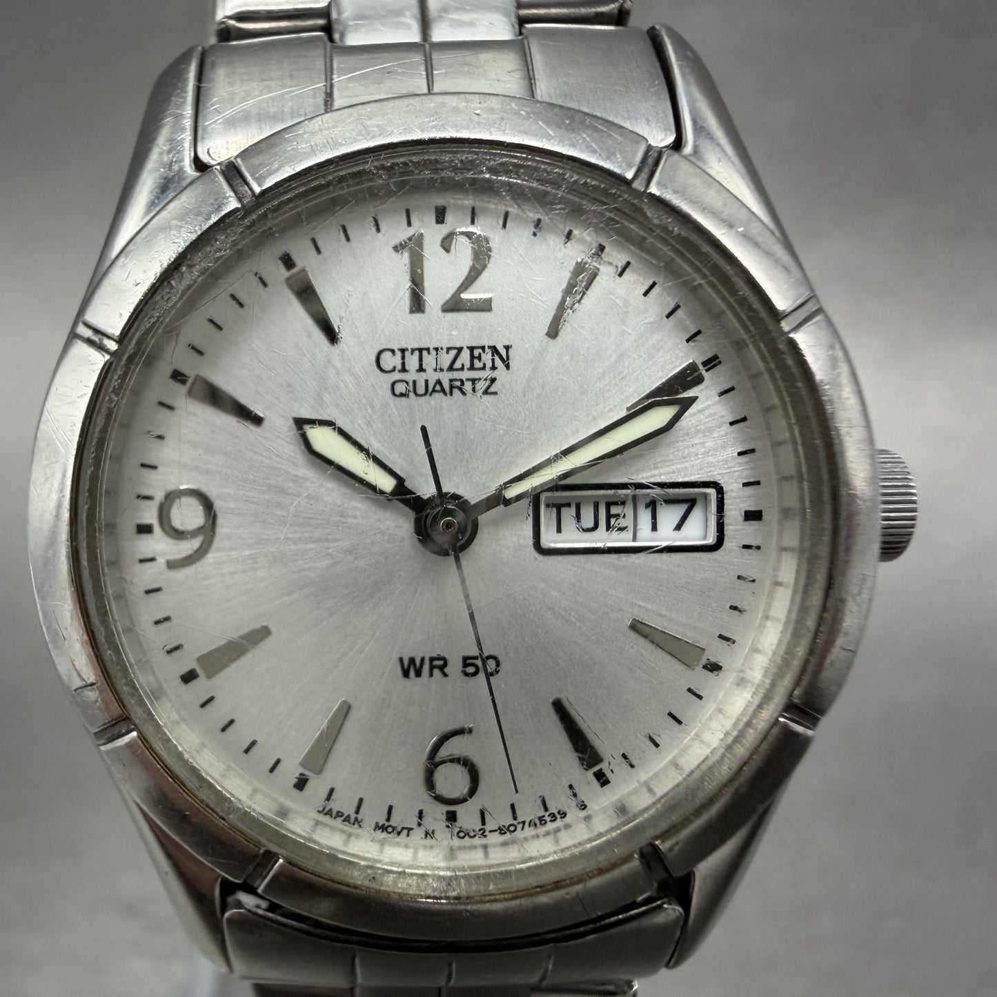 Citizen Watch Women 25mm Silver Dial Silver Tone Daydate 1002-S0474389 New Batt1