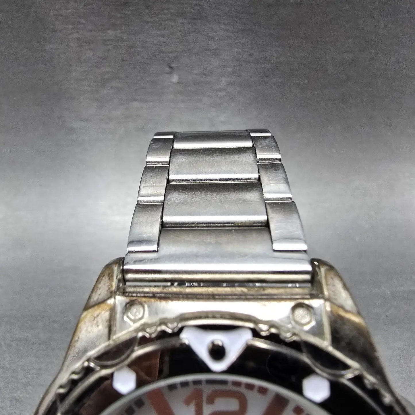 Citizen Q&Q Dive Watch Men 45mm White Dial Silver Tone Round New Battery4
