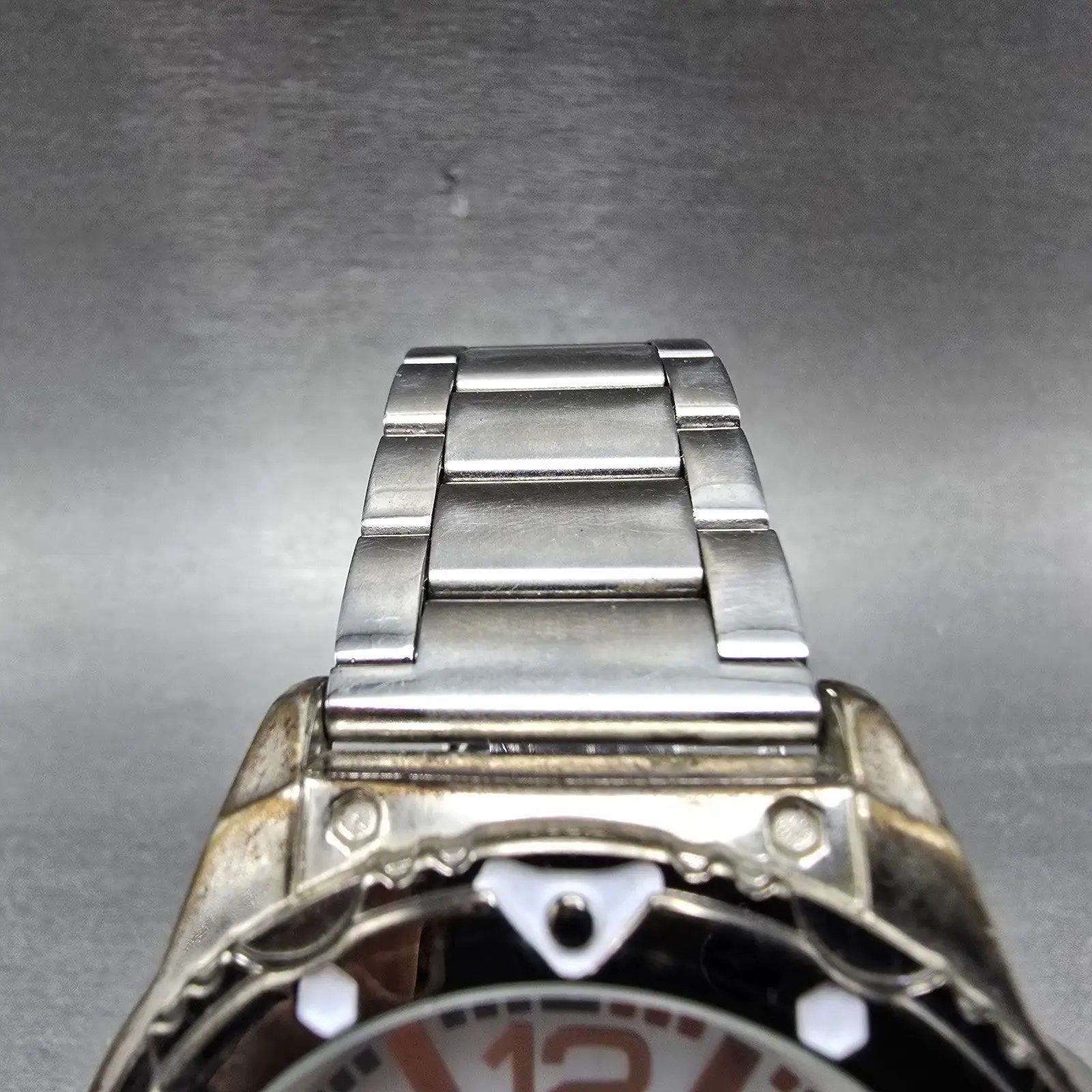 Citizen Q&Q Dive Watch Men 45mm White Dial Silver Tone Round New Battery4