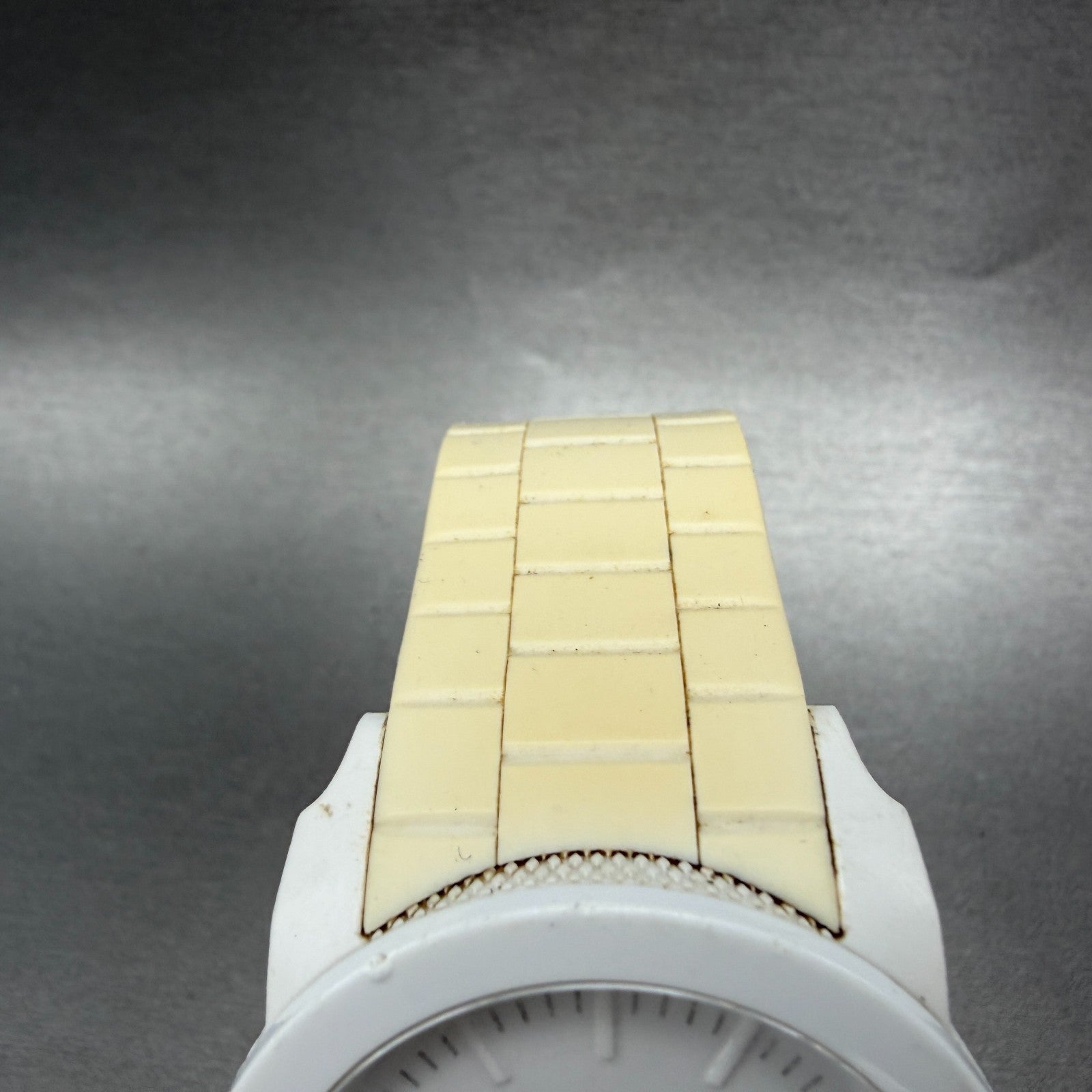 Diesel Watch Men 44mm White Dial White Rubber Round DZ1436 New Battery4