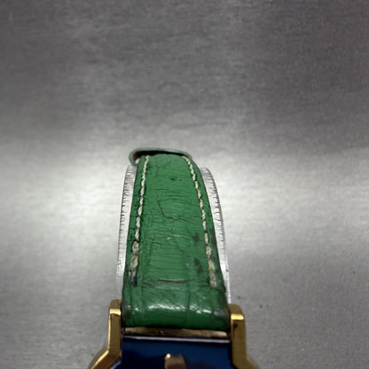 Movado Horizon Watch Women 24mm Green Dial Gold Tone Round 87-90-820 New Battery4