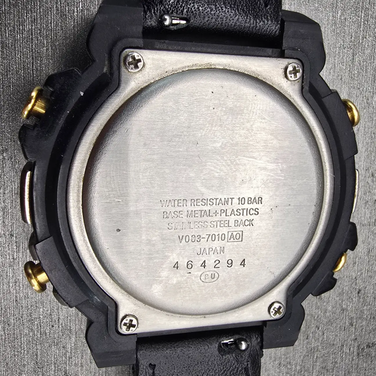 Seiko Alba Hyper-Tech Watch Men 47mm Black Dial Two Tone Chrono V083-7010 NewBat10