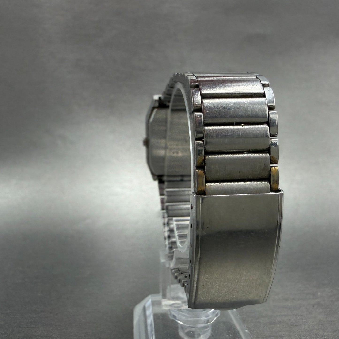 Seiko Tank Watch Men 27mm Silver Dial Silver Tone Octagon 7431-5120 PARTS VTG8