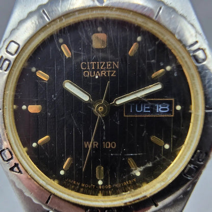 Citizen Dive Watch Women 27mm Black Dial Two Tone Daydate 6000-K06487 NewBattery1