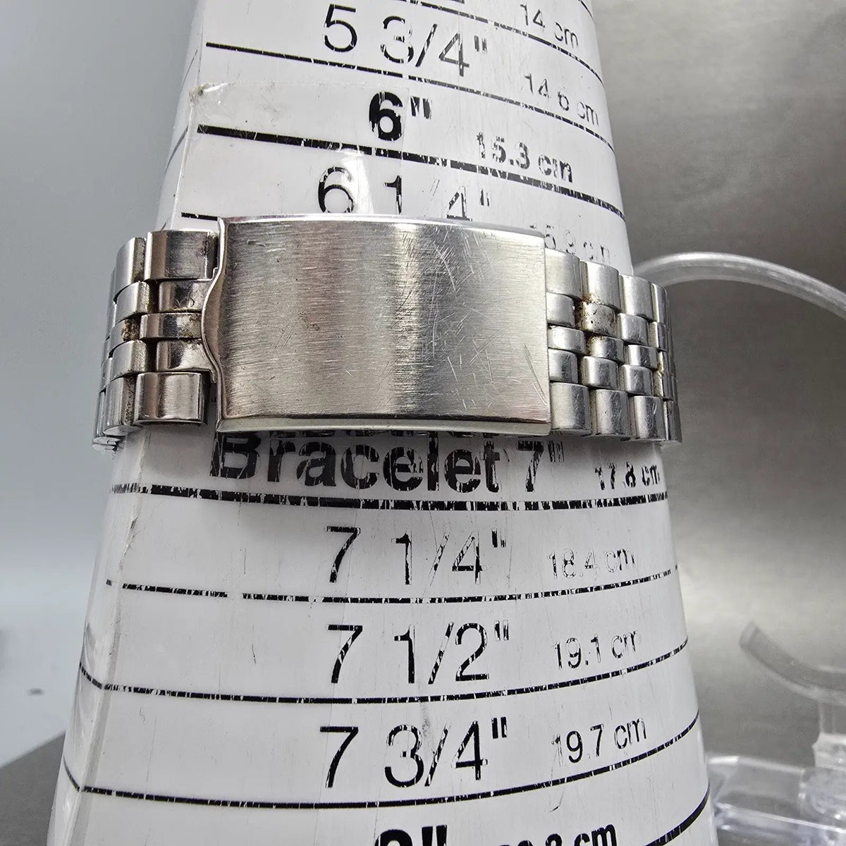 Seiko Quartz QR Watch Men 36mm Silver Dial Silver Tone Date 3862-8010  PARTS11