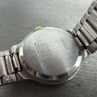 Seiko Spirit Watch Women 25mm Silver Dial Two Tone Round 7N01-6A80 New Battery 49