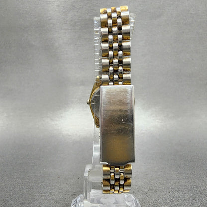 Seiko SQ Watch Women 24mm Gold Dial Gold Tone Daydate Round 3E230A60 NewBattery7