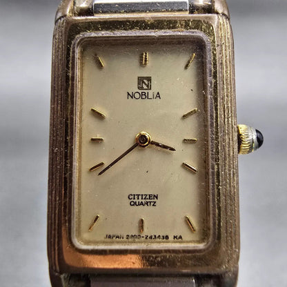 Citizen Nobila Watch Women 17mm Cream Dial Gold Tone 2200-Y53911 New Battery VTG1