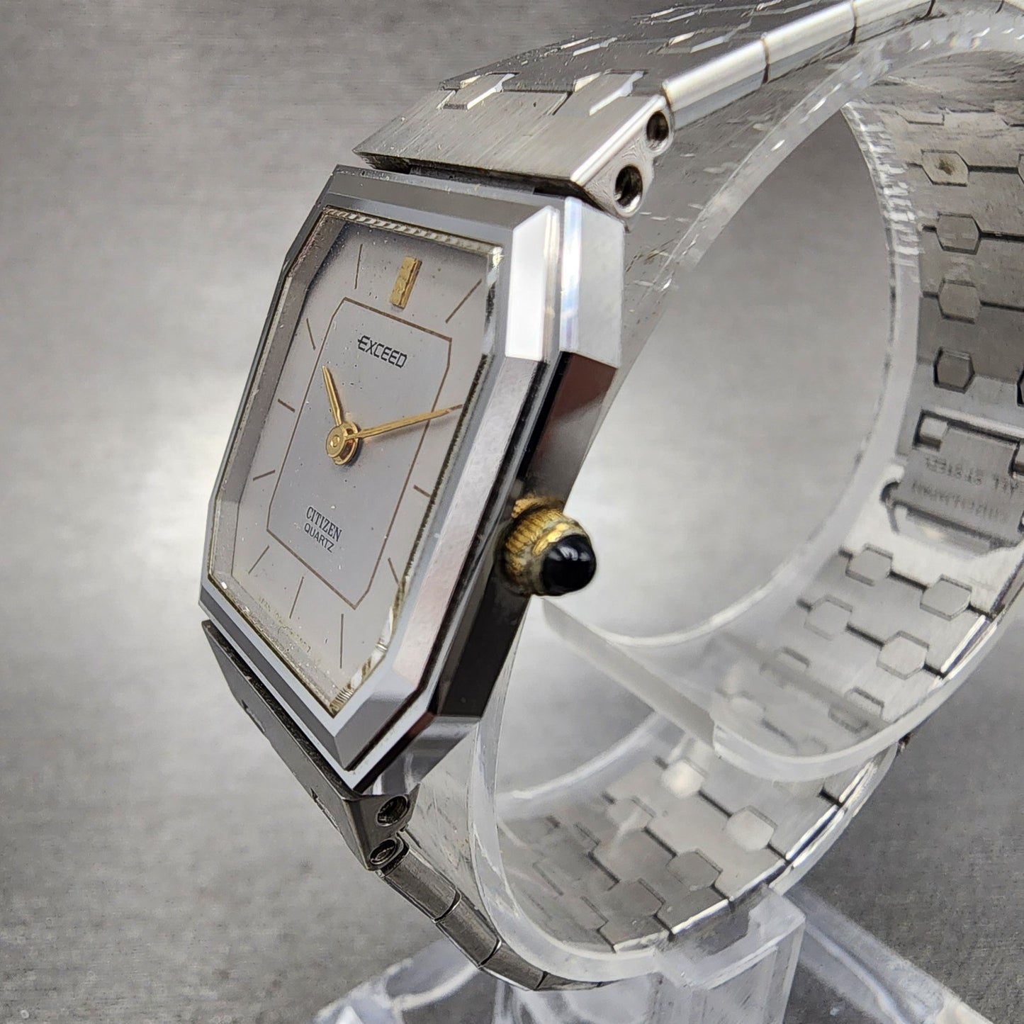 Citizen Exceed Tank Watch Women 22mm Silver Dial Steel Octagon New Battery2